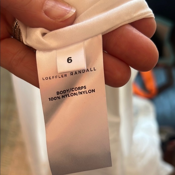 Loeffler Randall Addison Cream Puff-Sleeve Dress-Size 6 - Picture 7 of 8